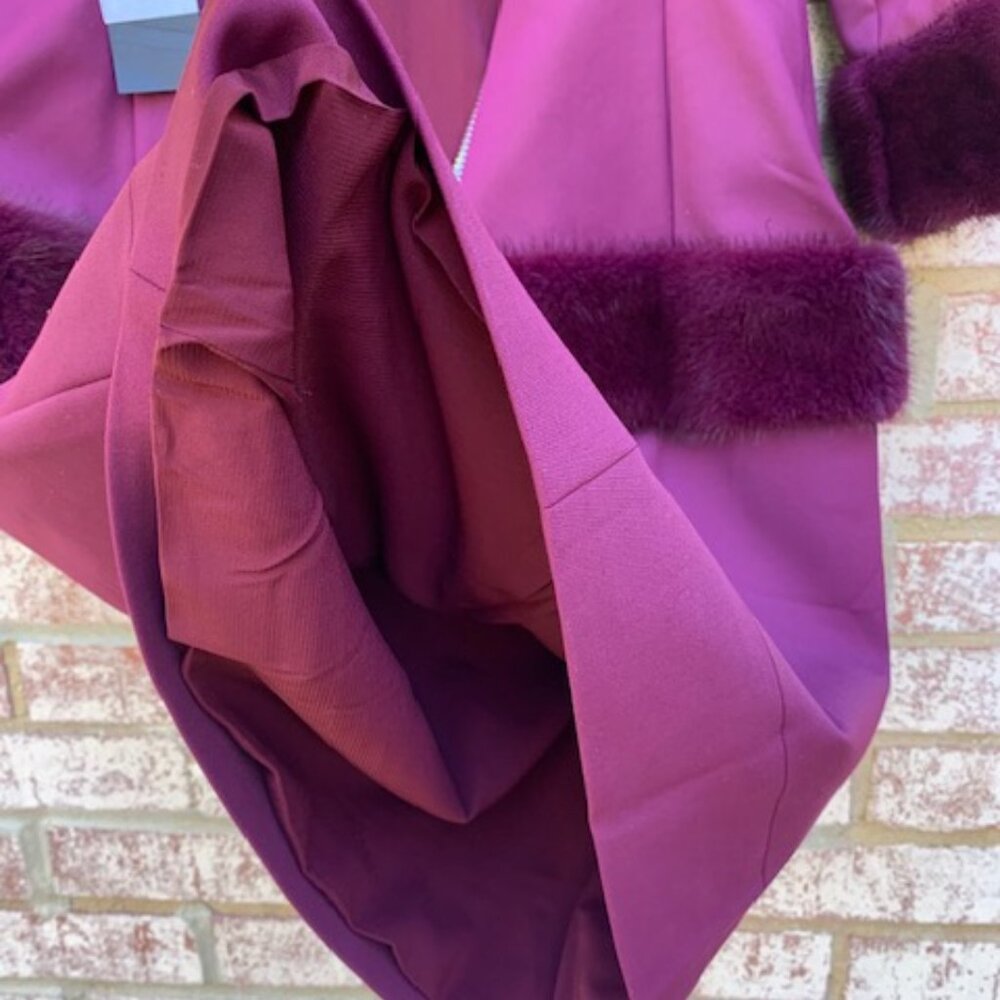 Flavio Castellani Back V Neckline Mink Wool dress NWT - Picture 11 of 15